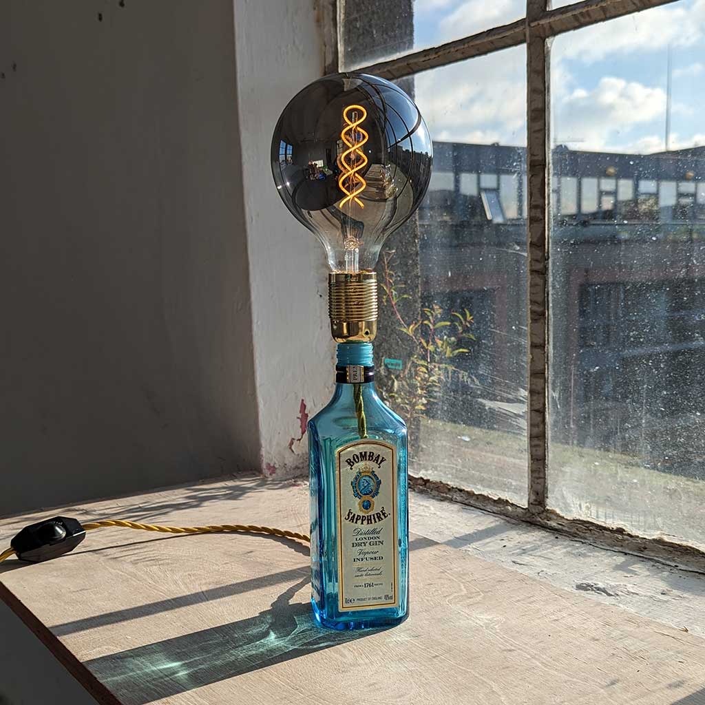Bombay Saphire Gin Bottle Lamp