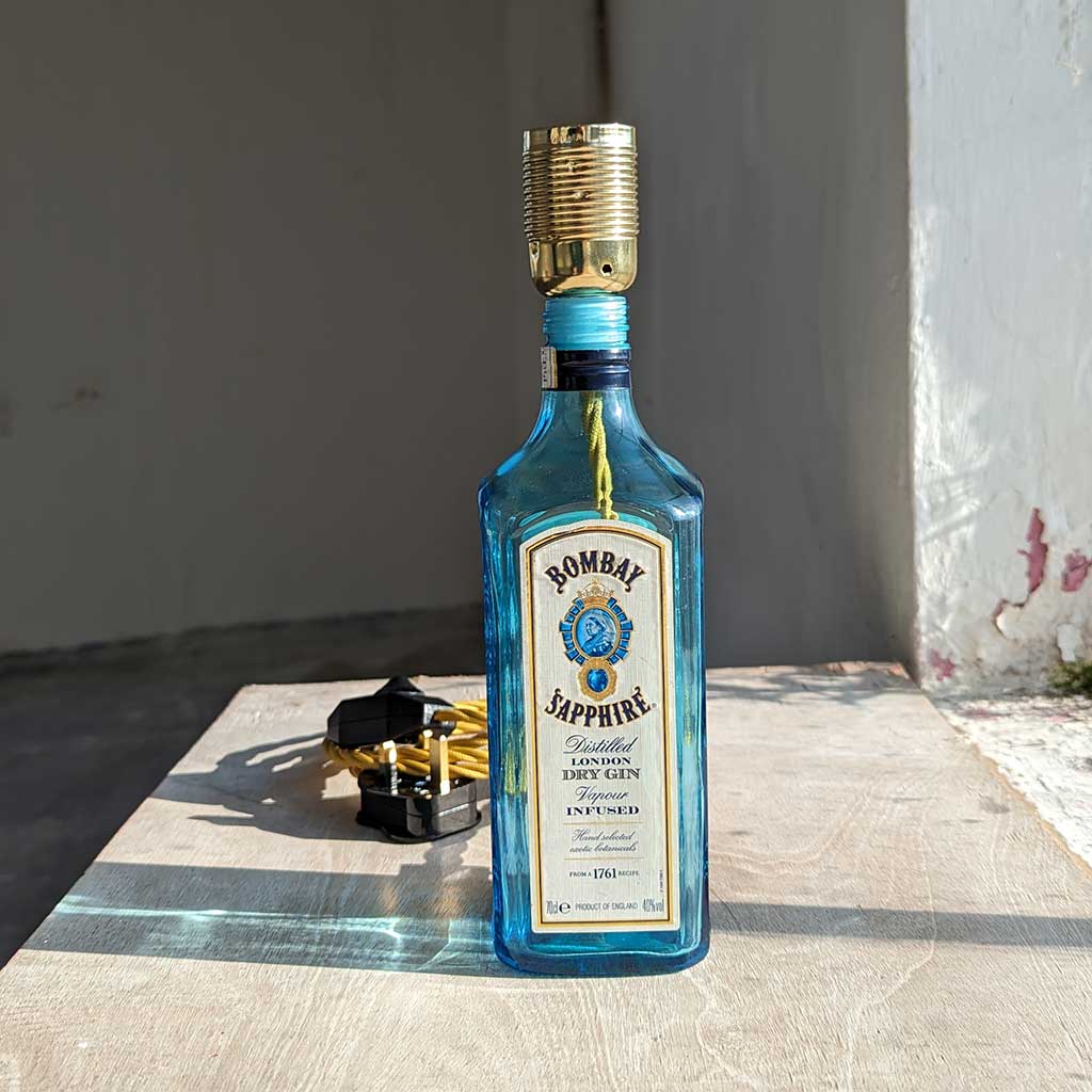 Bombay Saphire Gin Bottle Lamp