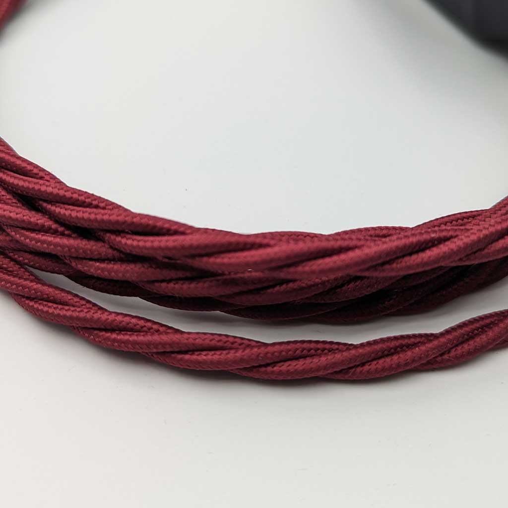 Bottle Lamp Making Kit - Burgundy Cable