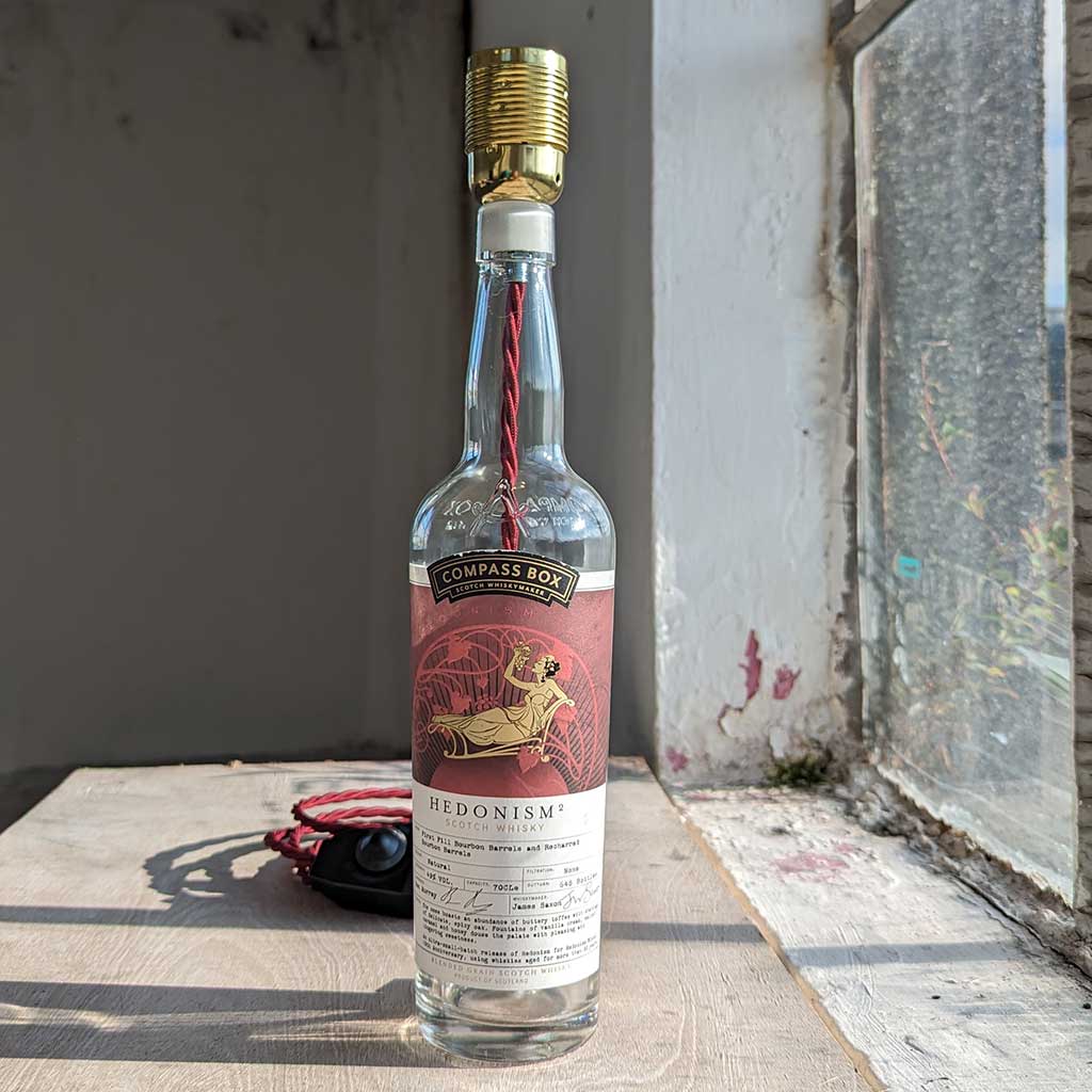 Compass Box Hedonism² whisky Bottle Lamp