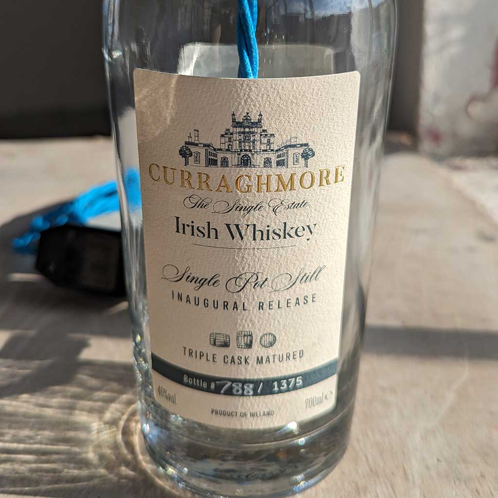 Curraghmore Irish Whiskey Bottle Lamp