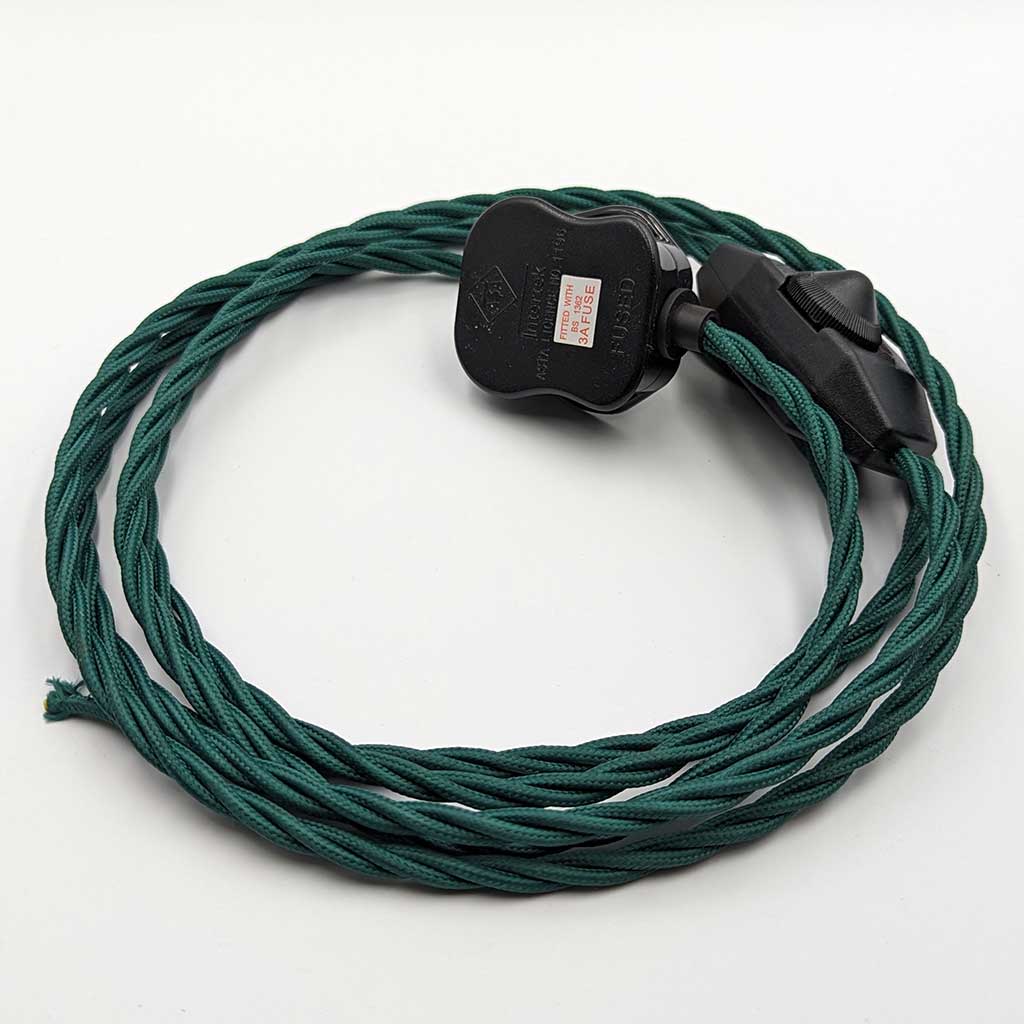 Bottle Lamp Making Kit - Forest Green Cable