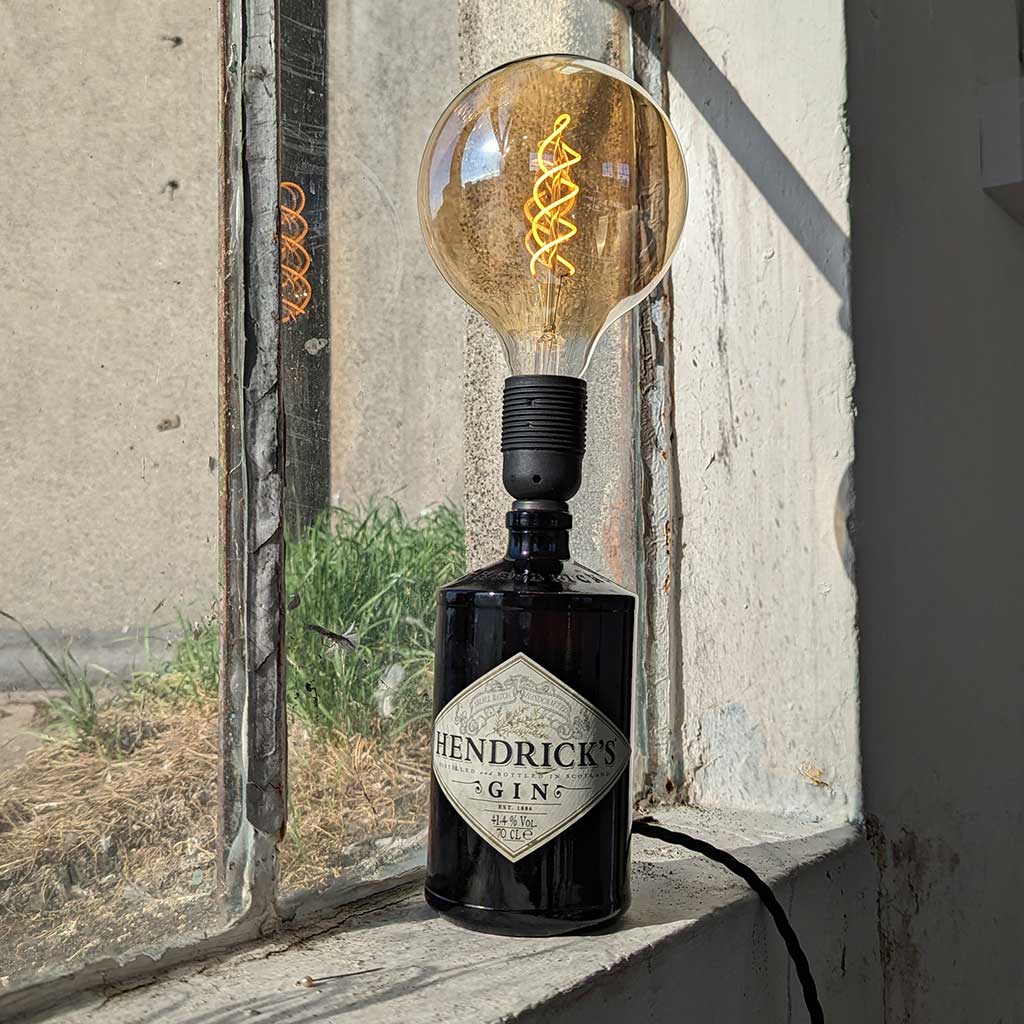 Hendrick's Gin Bottle Lamp