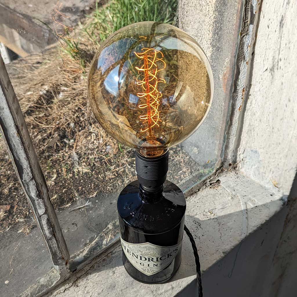Hendrick's Gin Bottle Lamp
