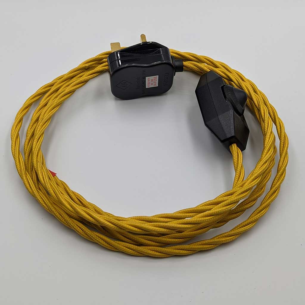 Bottle Lamp Making Kit - Mustard Cable