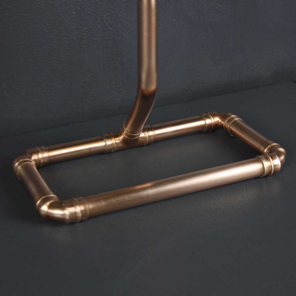 Classic Copper Pipe Candelabra handmade of recycled components by Emmet Bosonnet of Kopper Kreation in Dublin Ireland