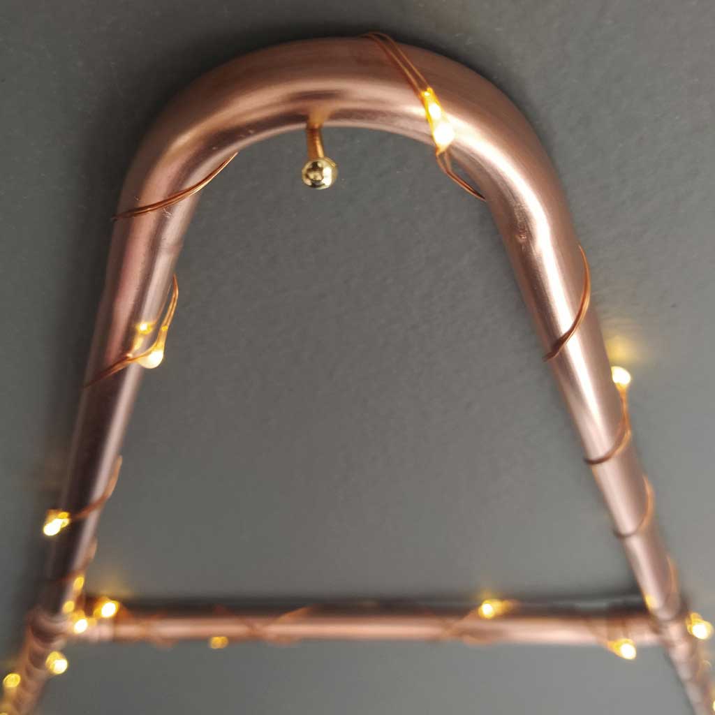 Copper Letter A handmade of recycled components by Emmet Bosonnet of Kopper Kreation in Dublin Ireland