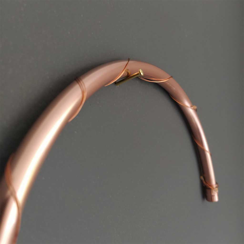 Copper Letter C handmade of recycled components by Emmet Bosonnet of Kopper Kreation in Dublin Ireland