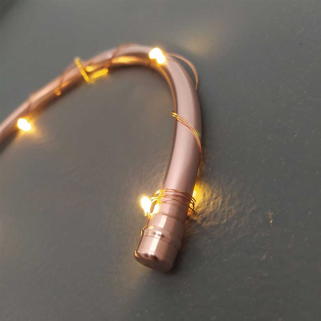 Copper Letter C handmade of recycled components by Emmet Bosonnet of Kopper Kreation in Dublin Ireland