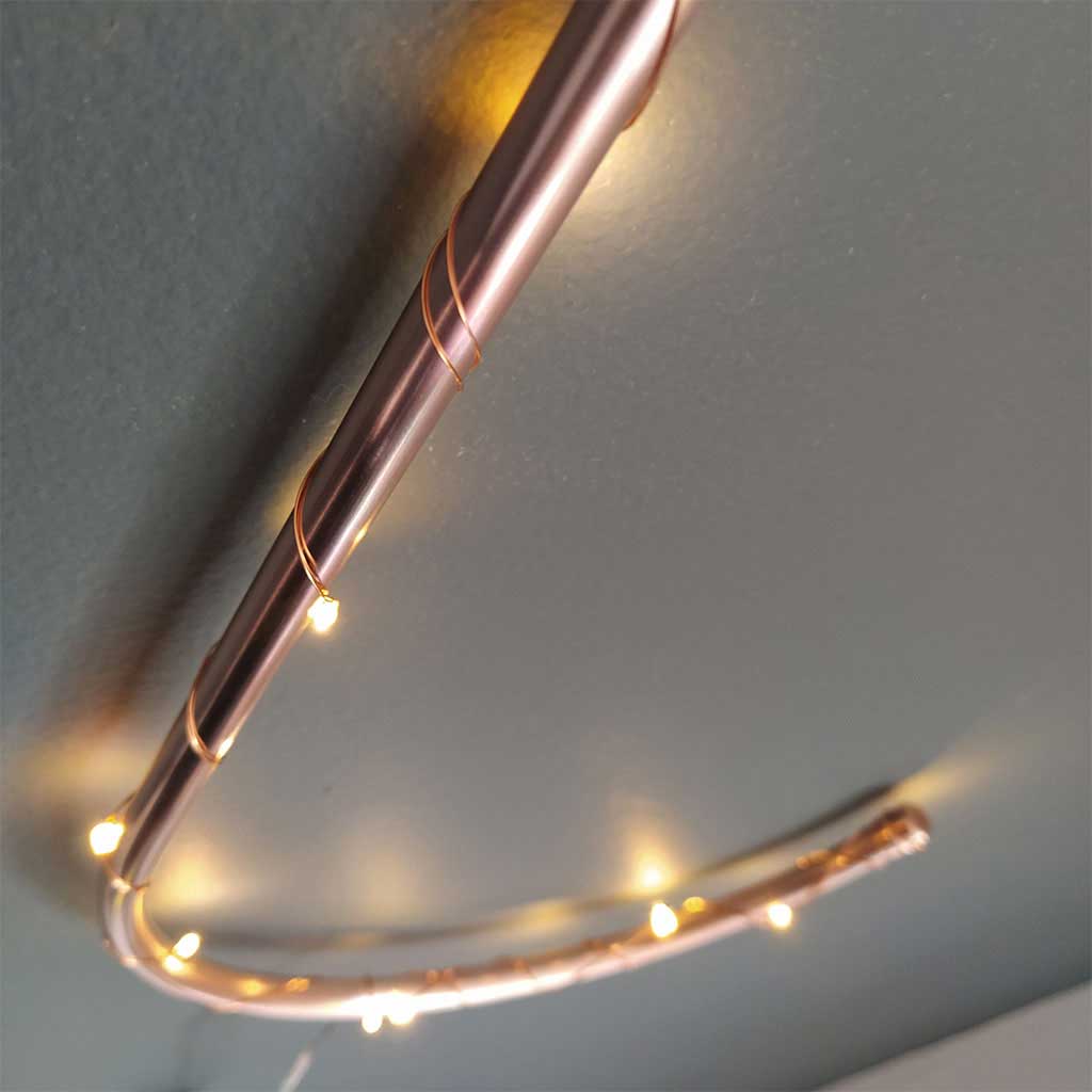 Copper Letter C handmade of recycled components by Emmet Bosonnet of Kopper Kreation in Dublin Ireland