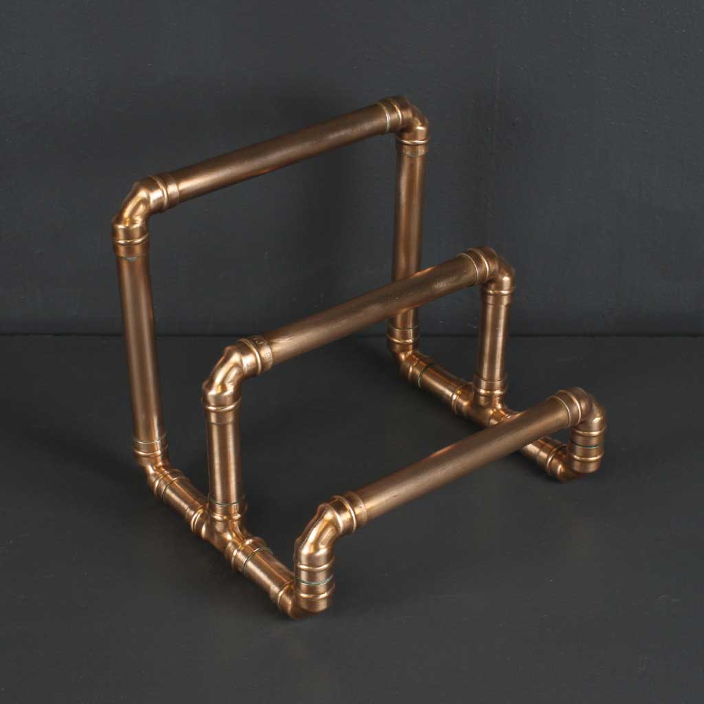 Copper Letter Holder handmade of recycled components by Emmet Bosonnet of Kopper Kreation in Dublin Ireland