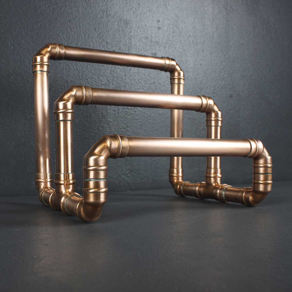 Copper Letter Holder handmade of recycled components by Emmet Bosonnet of Kopper Kreation in Dublin Ireland