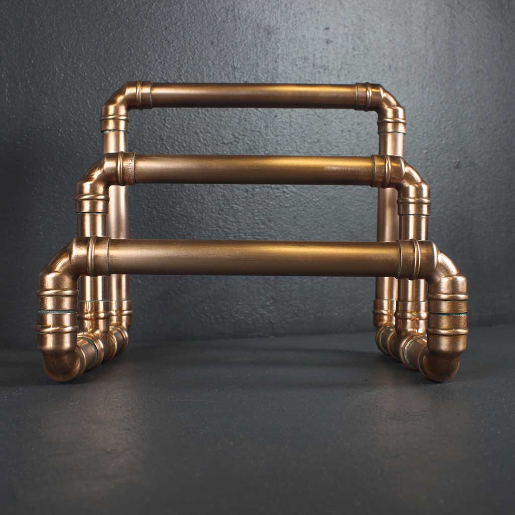 Copper Letter Holder handmade of recycled components by Emmet Bosonnet of Kopper Kreation in Dublin Ireland