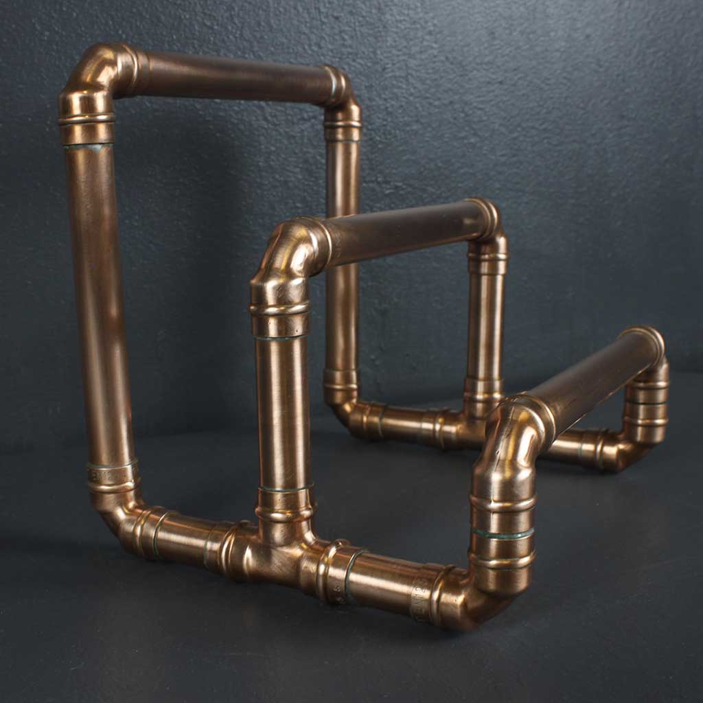 Copper Letter Holder handmade of recycled components by Emmet Bosonnet of Kopper Kreation in Dublin Ireland