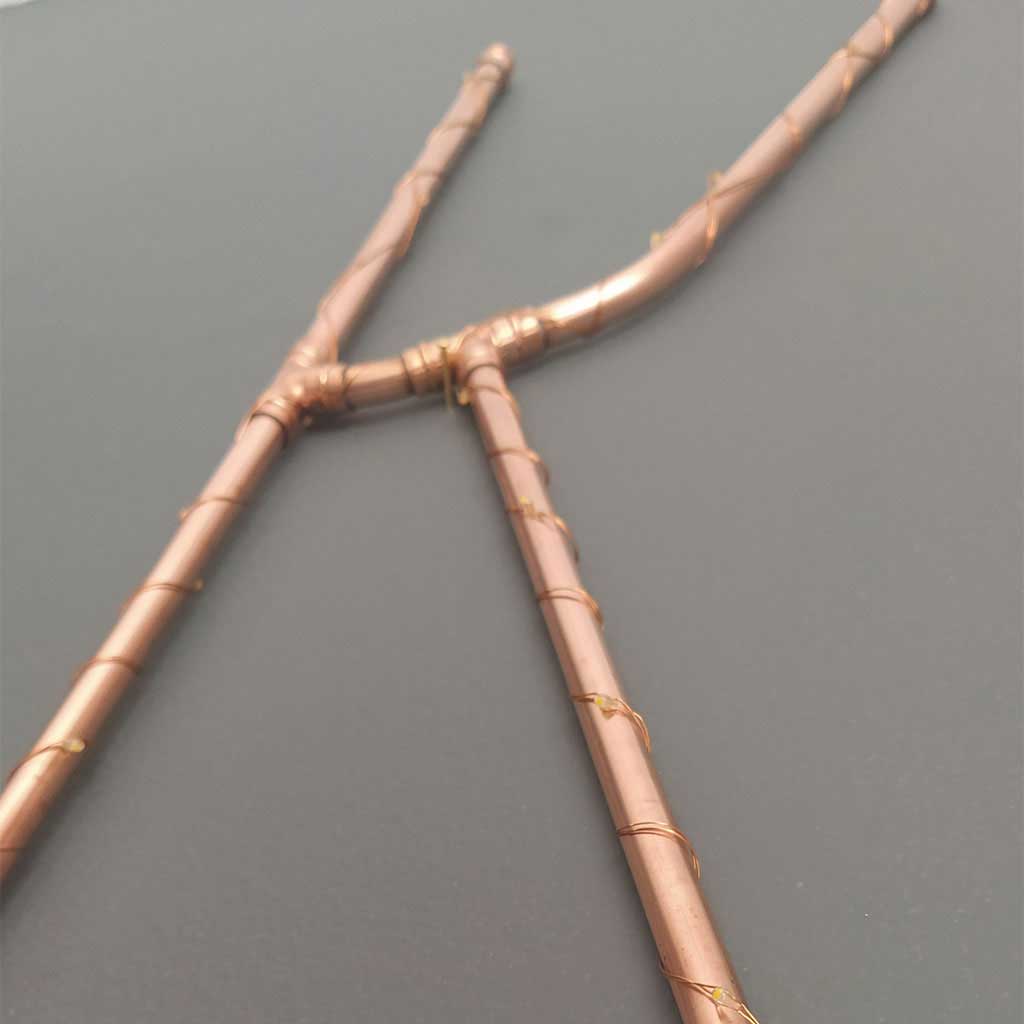 Copper Letter K handmade of recycled components by Emmet Bosonnet of Kopper Kreation in Dublin Ireland