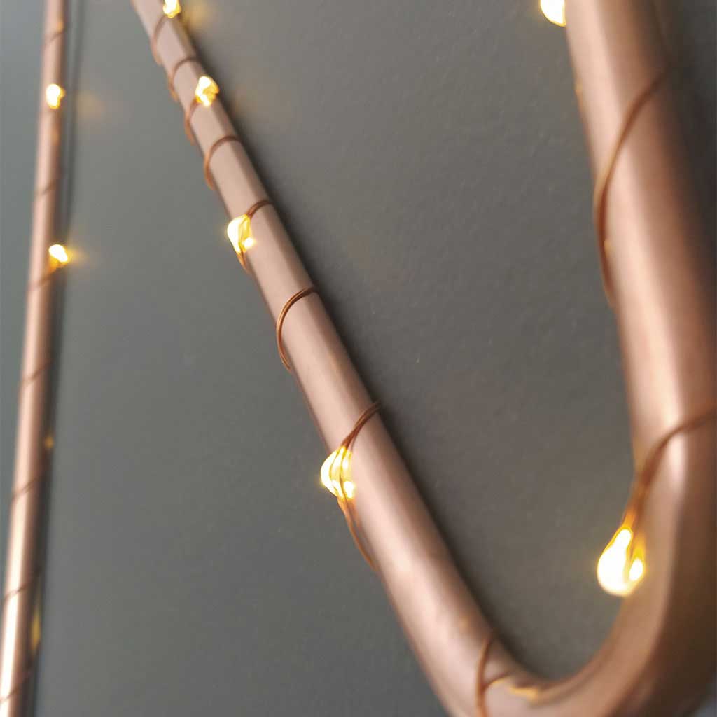 Copper Letter N handmade of recycled components by Emmet Bosonnet of Kopper Kreation in Dublin Ireland