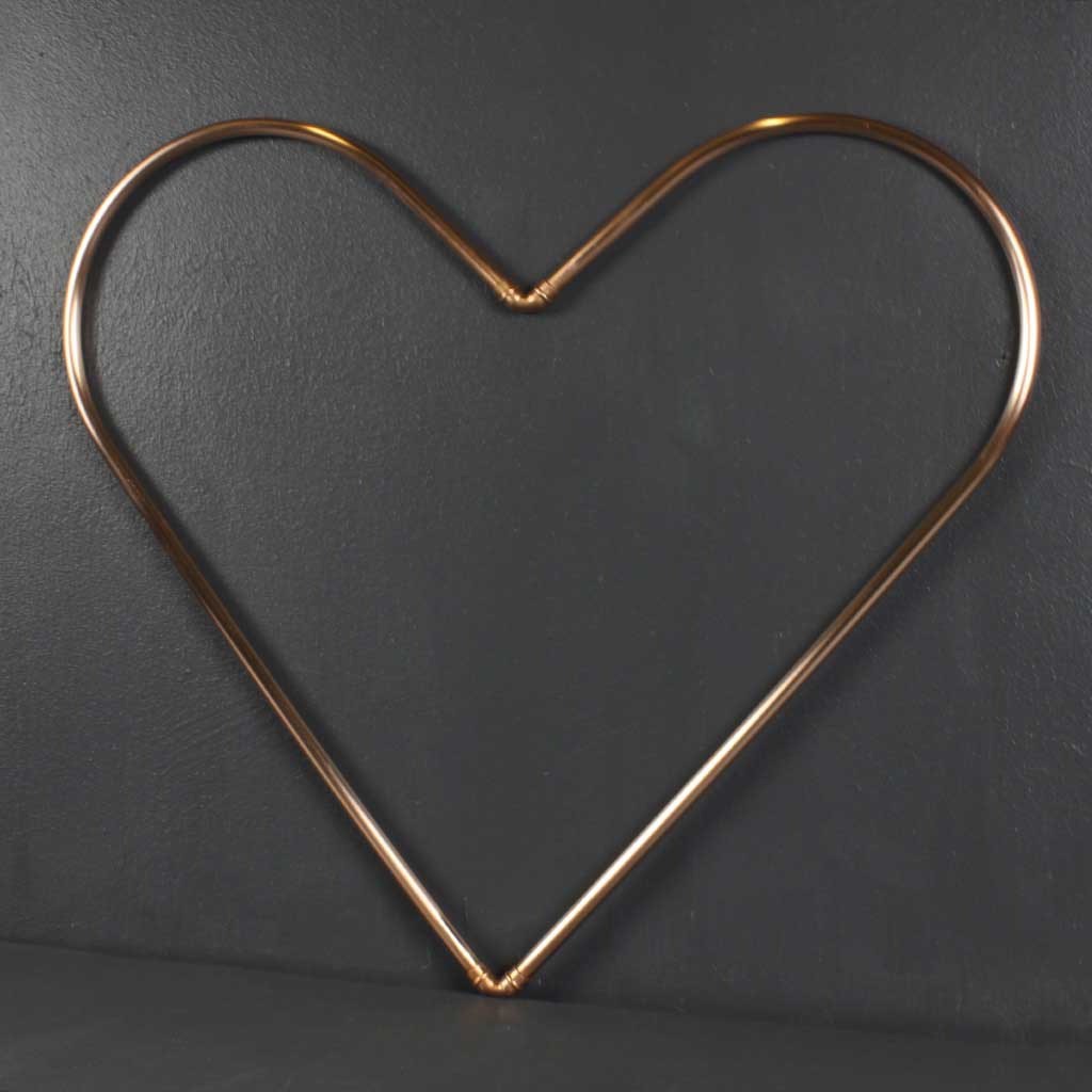 Copper Love Heart handmade of recycled components by Emmet Bosonnet of Kopper Kreation in Dublin Ireland