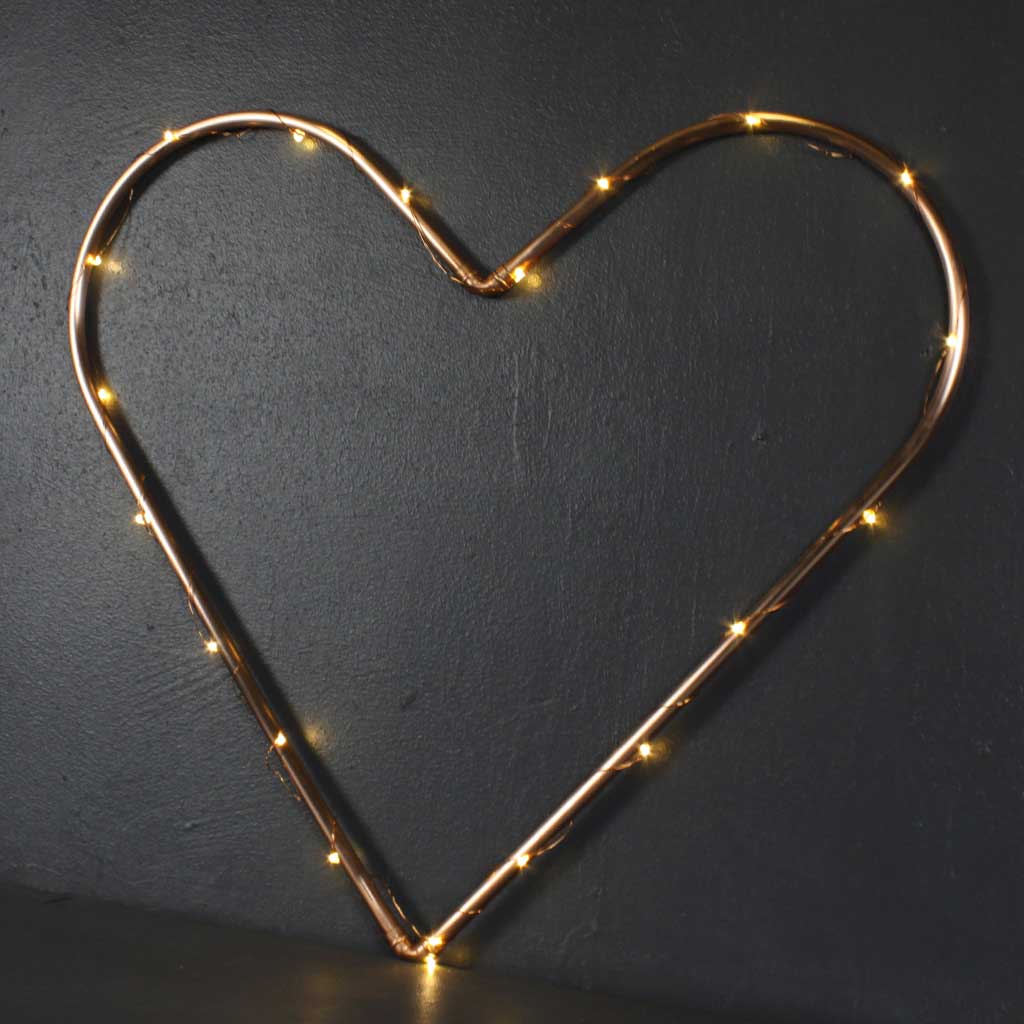 Copper Love Heart handmade of recycled components by Emmet Bosonnet of Kopper Kreation in Dublin Ireland
