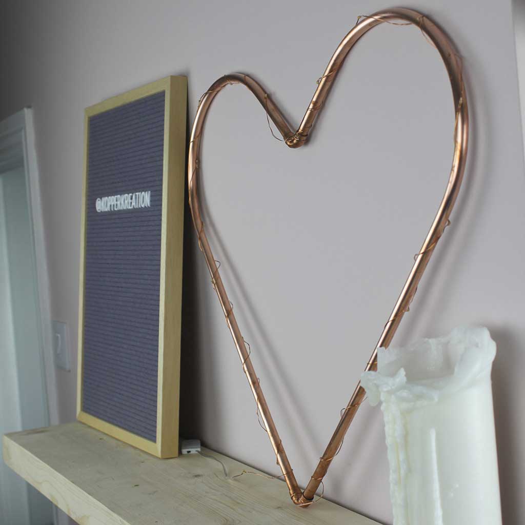 Copper Love Heart handmade of recycled components by Emmet Bosonnet of Kopper Kreation in Dublin Ireland