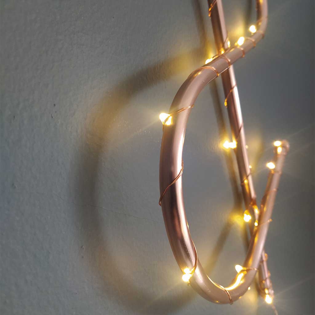 Copper Symbol handmade of recycled components by Emmet Bosonnet of Kopper Kreation in Dublin Ireland