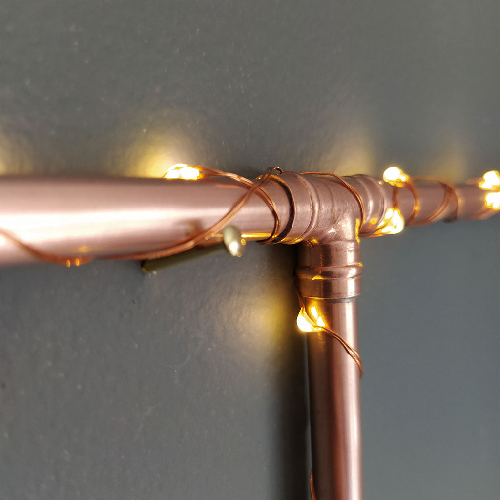 Copper Letter J handmade of recycled components by Emmet Bosonnet of Kopper Kreation in Dublin Ireland