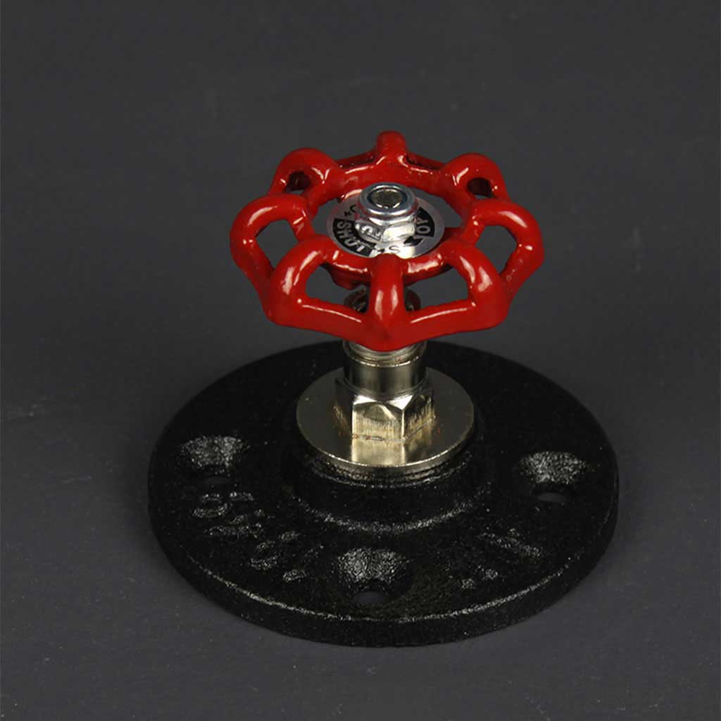 Industrial Coat Hook single red handmade of recycled components by Emmet Bosonnet of Kopper Kreation in Dublin Ireland