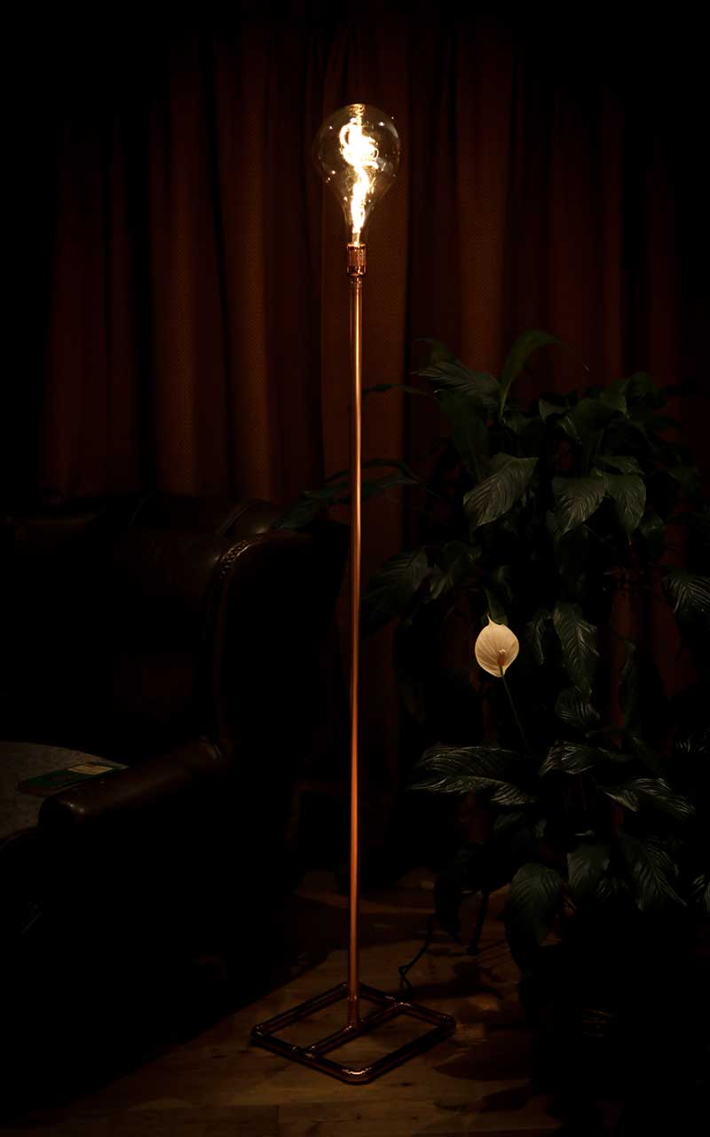 copper-floor-lamp-with-big-bulb-165mm-diameter-handmade-by-Emmet-Bosonnet-of-Kopper-Kreation-in-Dublin-Ireland