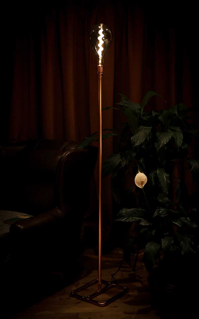 copper-floor-lamp-with-big-irregular-bulb-165mm-diameter-handmade-by-Emmet-Bosonnet-of-Kopper-Kreation-in-Dublin-Ireland