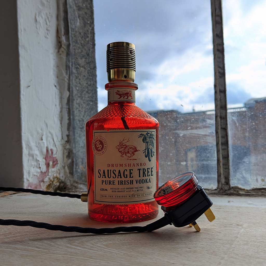 Drumshanbo Sausage Tree Vodka Bottle Lamp