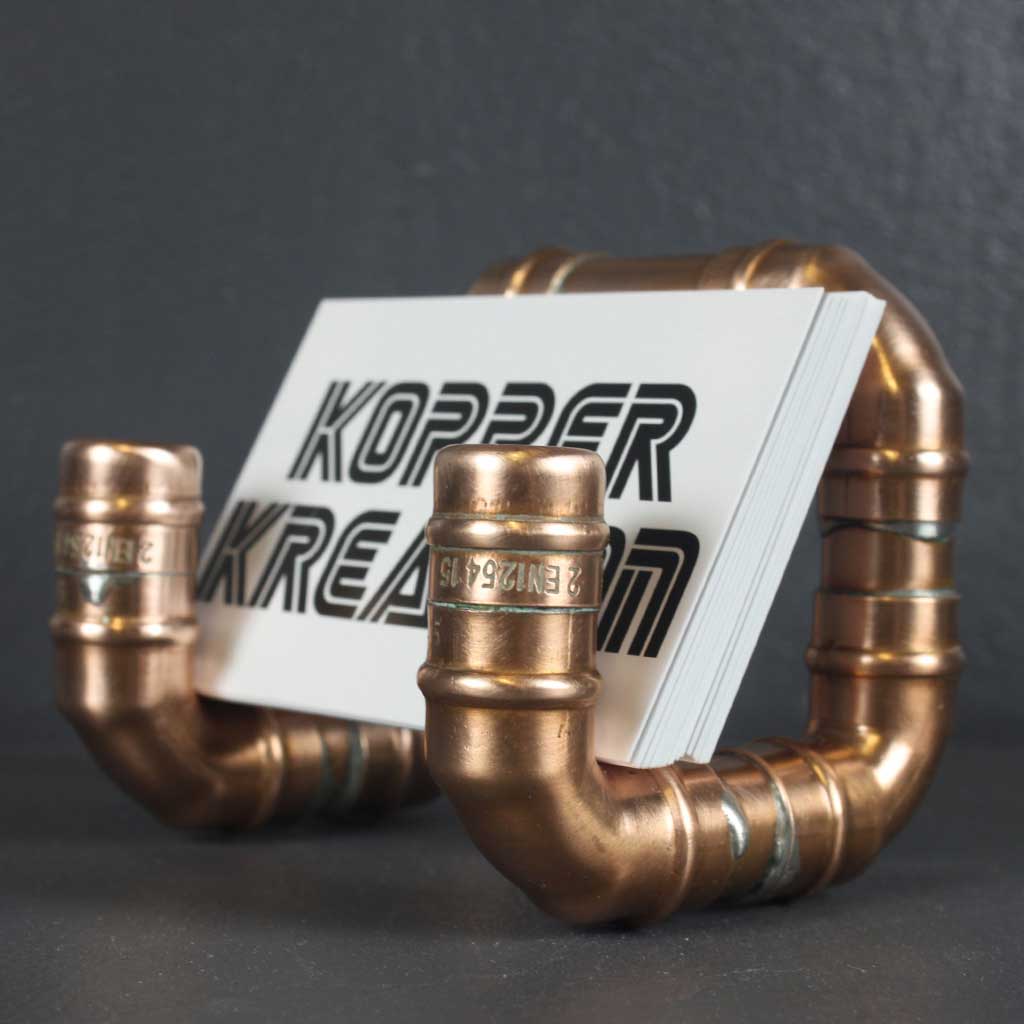 Copper Business Card Holder handmade of recycled components by Emmet Bosonnet of Kopper Kreation in Dublin Ireland