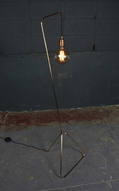 Copper-Floor-Lamp-with-straight-incandescent-bulb-by-Emmet-Bosonnet-of-Kopper-Kreation-in-Dublin-Ireland