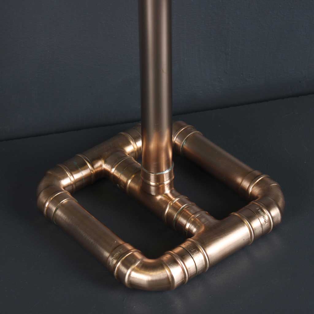 Copper Kitchen Roll Holder handmade of recycled components by Emmet Bosonnet of Kopper Kreation in Dublin Ireland