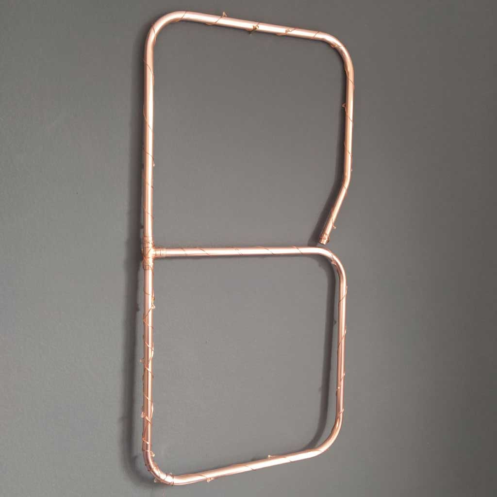 Copper Letter B handmade of recycled components by Emmet Bosonnet of Kopper Kreation in Dublin Ireland