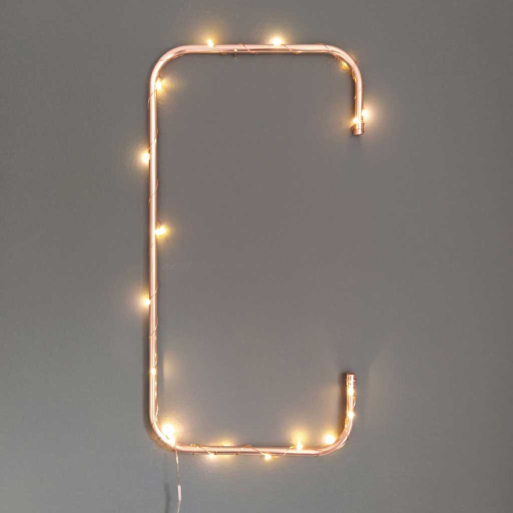 Copper Letter C handmade of recycled components by Emmet Bosonnet of Kopper Kreation in Dublin Ireland