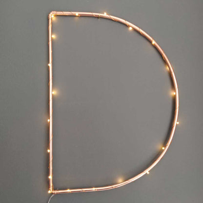 Copper Letter D handmade of recycled components by Emmet Bosonnet of Kopper Kreation in Dublin Ireland