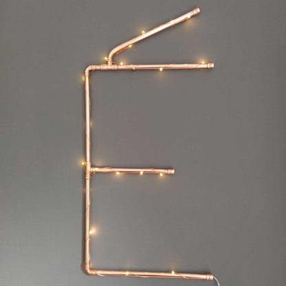Copper Letter É handmade of recycled components by Emmet Bosonnet of Kopper Kreation in Dublin Ireland
