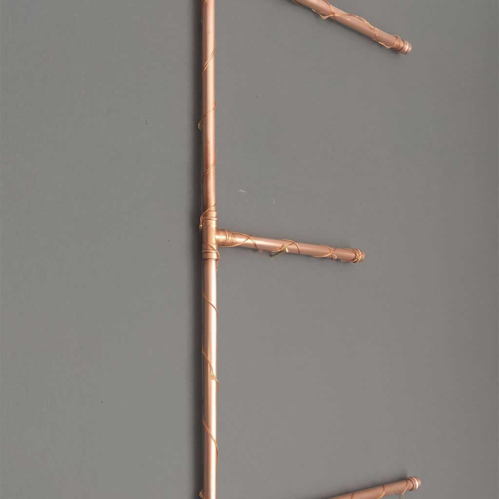 Copper Letter E handmade of recycled components by Emmet Bosonnet of Kopper Kreation in Dublin Ireland