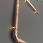 Copper Letter E handmade of recycled components by Emmet Bosonnet of Kopper Kreation in Dublin Ireland