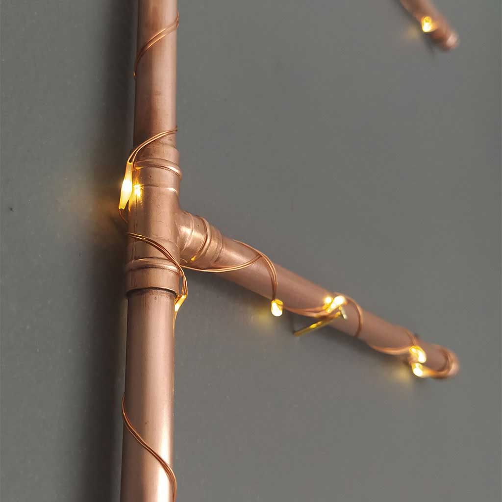 Copper Letter E handmade of recycled components by Emmet Bosonnet of Kopper Kreation in Dublin Ireland