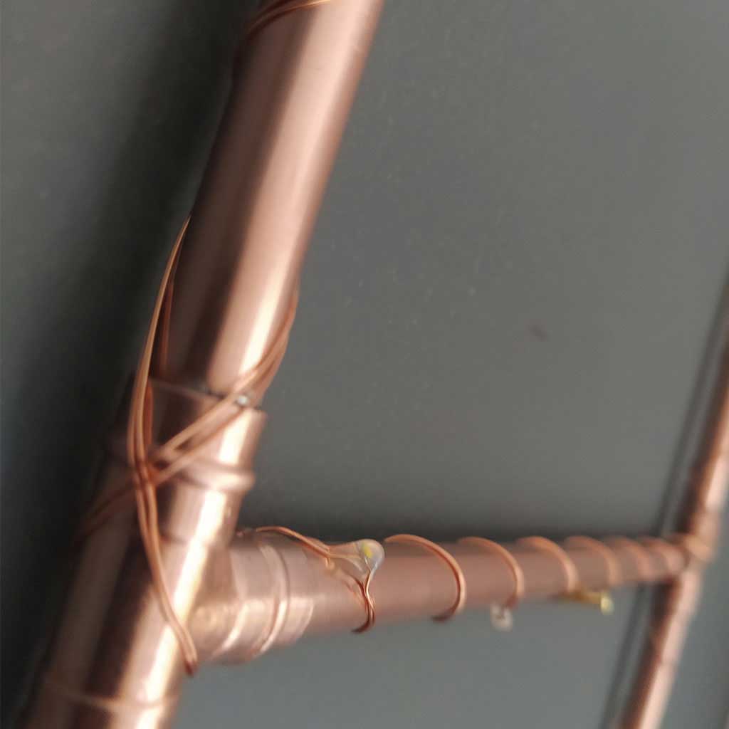 Copper Letter H handmade of recycled components by Emmet Bosonnet of Kopper Kreation in Dublin Ireland