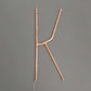 Copper Letter K handmade of recycled components by Emmet Bosonnet of Kopper Kreation in Dublin Ireland