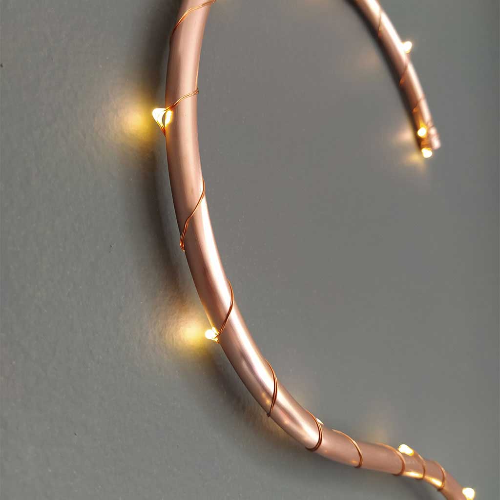 Copper Letter S handmade of recycled components by Emmet Bosonnet of Kopper Kreation in Dublin Ireland