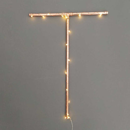 Copper Letter T handmade of recycled components by Emmet Bosonnet of Kopper Kreation in Dublin Ireland
