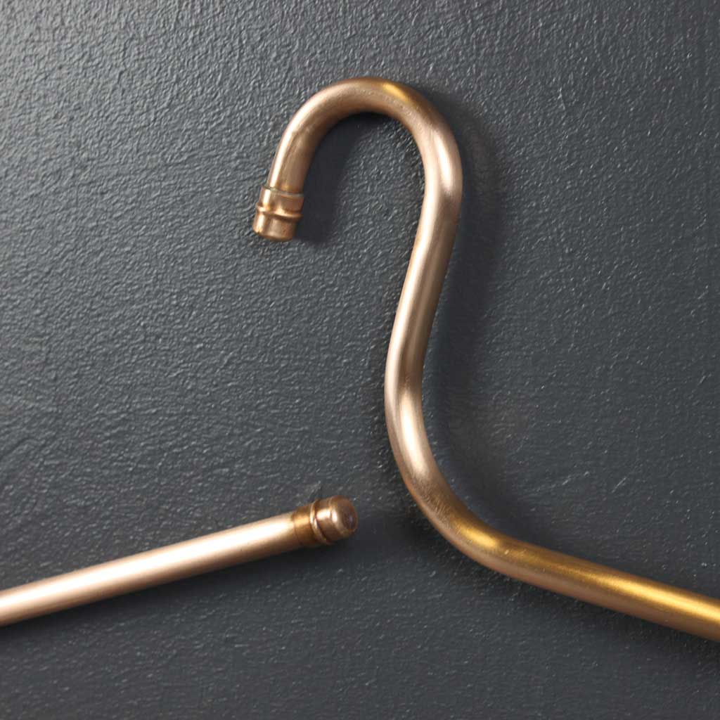 Copper Pipe Clothes Hanger x3 handmade of recycled components by Emmet Bosonnet of Kopper Kreation in Dublin Ireland