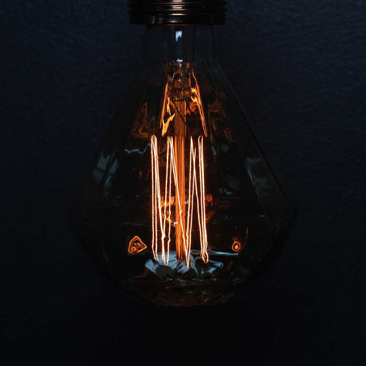 Diamond Incandescent Light Bulb by Emmet Bosonnet of Kopper Kreation in Dublin Ireland