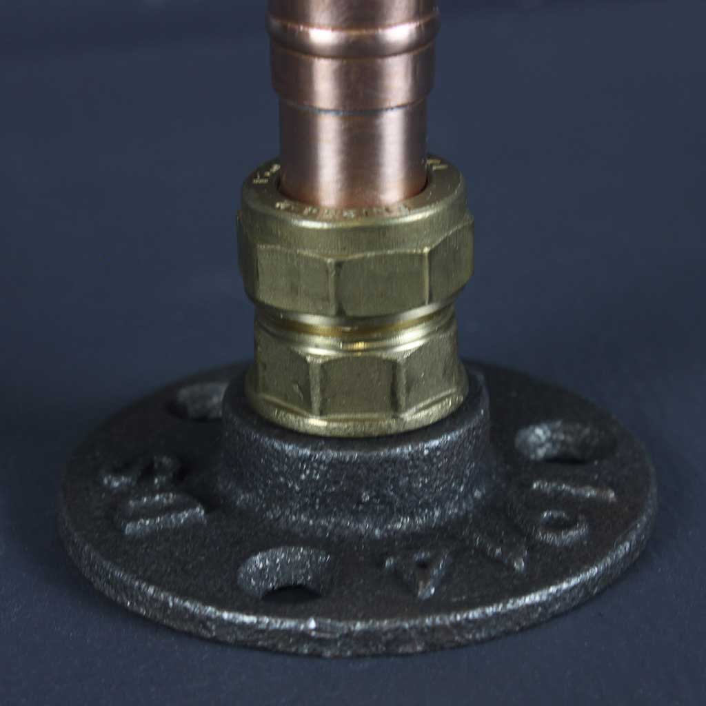 Duo Candelabra copper handmade of recycled components by Emmet Bosonnet of Kopper Kreation in Dublin Ireland