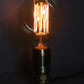 Flange-Lamp-with-straight-incandescent-bulb-by-Emmet-Bosonnet-of-Kopper-Kreation-in-Dublin-Ireland