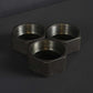 Iron Tea Light Holder x3 handmade of recycled components by Emmet Bosonnet of Kopper Kreation in Dublin Ireland