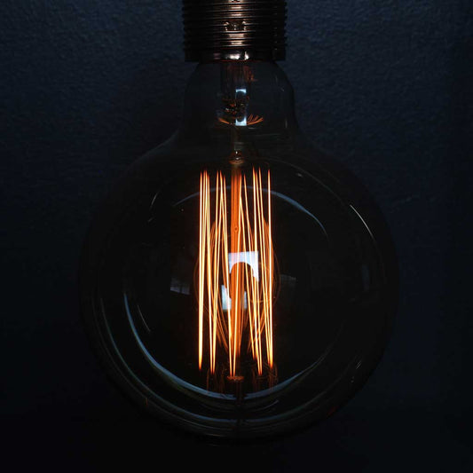 Large Straight Incandescent Light Bulb by Emmet Bosonnet of Kopper Kreation in Dublin Ireland