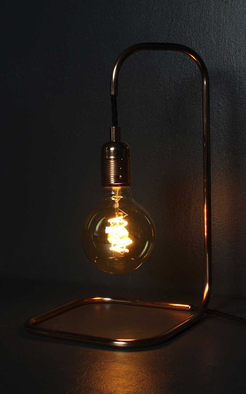 Small-Square-Based-Copper-Lamp-LED-bulb-by-Emmet-Bosonnet-of-Kopper-Kreation-in-Dublin-Ireland